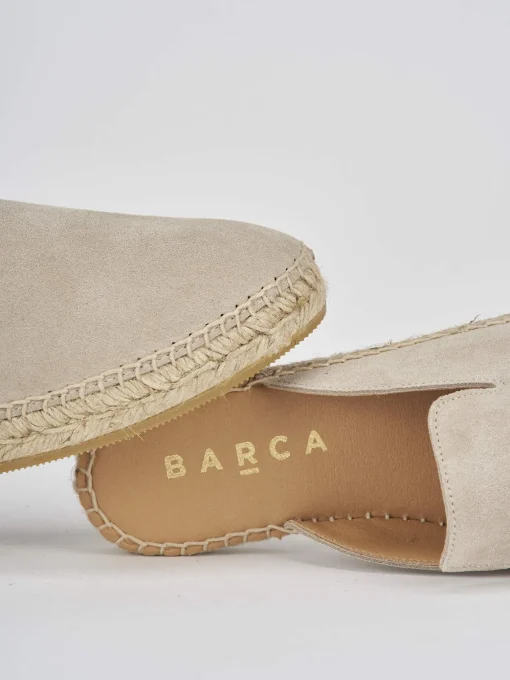 Espadrillas tacco 2cm camoscio beige