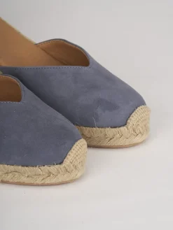 Espadrillas tacco 6cm camoscio rosa