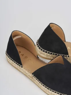 Espadrillas tacco 2cm camoscio nero