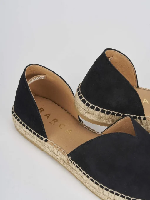 Espadrillas tacco 2cm camoscio nero