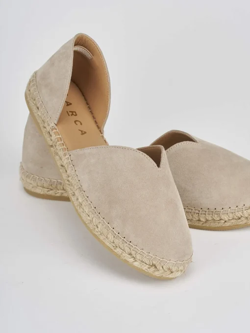 Espadrillas tacco 2cm camoscio beige