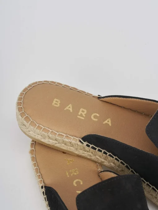 Espadrillas tacco 2cm camoscio nero