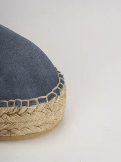 Espadrillas tacco 1cm camoscio rosa