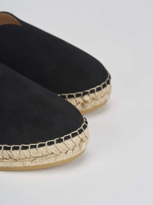 Espadrillas tacco 2cm camoscio nero