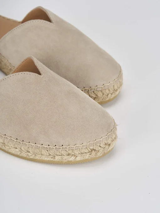 Espadrillas tacco 2cm camoscio beige