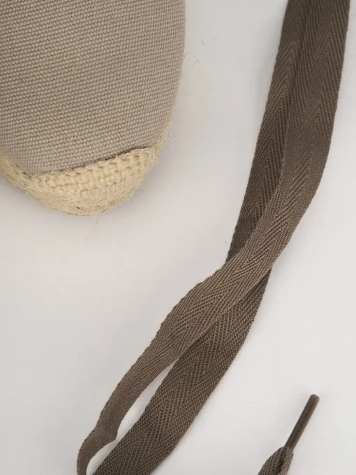Espadrillas tacco 8cm pelle beige