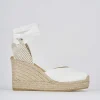 Espadrillas tacco 9cm raso bianco