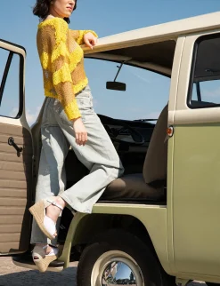 Espadrillas tacco 8cm tessuto bianco
