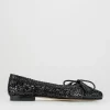 Flat shoes heel 18 cm black leather