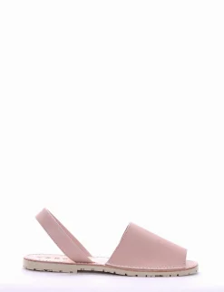 minorchina con fondo in gomma e soletto in vera pelle rosa