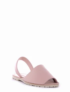 minorchina con fondo in gomma e soletto in vera pelle rosa