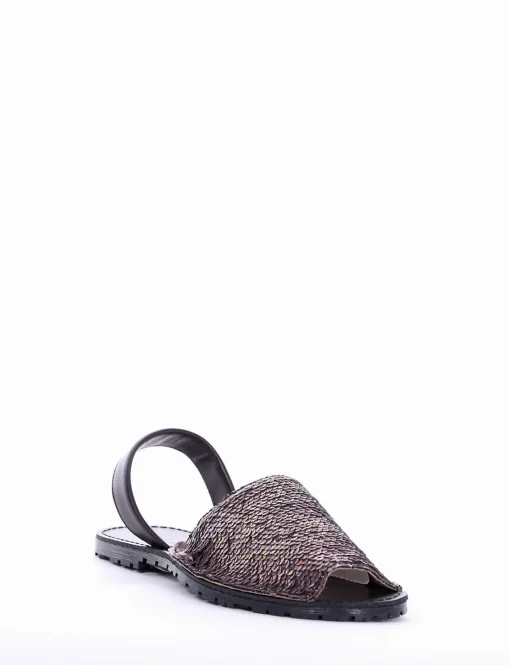 minorchina con fondo in gomma e soletto in vera pelle bronzo