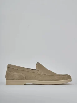 Mocassini camoscio beige