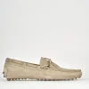 Mocassini camoscio beige