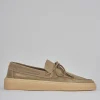 Mocassini camoscio beige