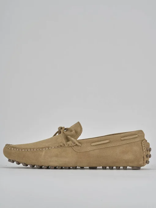 Mocassini camoscio beige