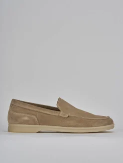 Mocassini camoscio beige