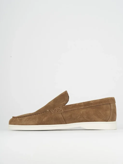 Mocassini camoscio beige