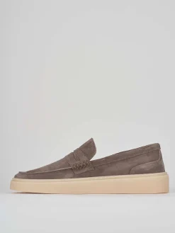 Mocassini camoscio beige