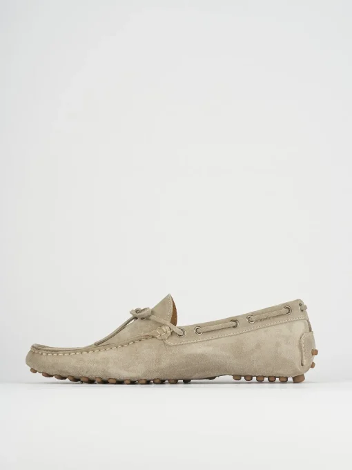 Mocassini camoscio beige