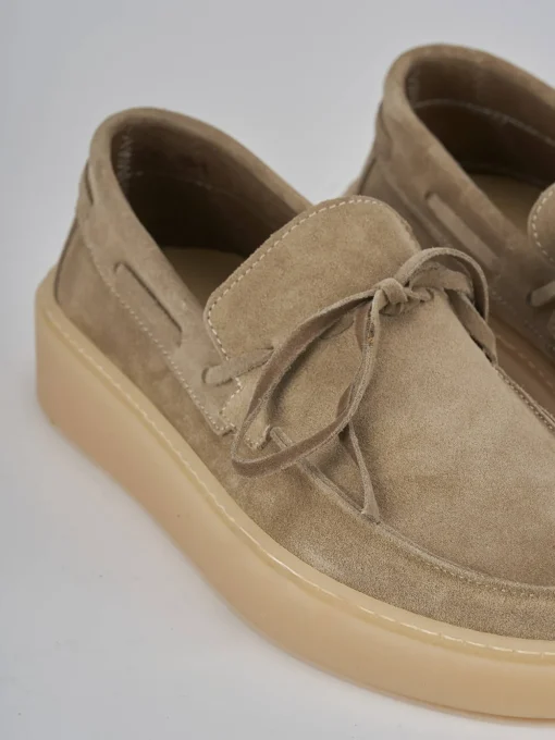 Mocassini camoscio beige