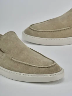 Mocassini camoscio beige