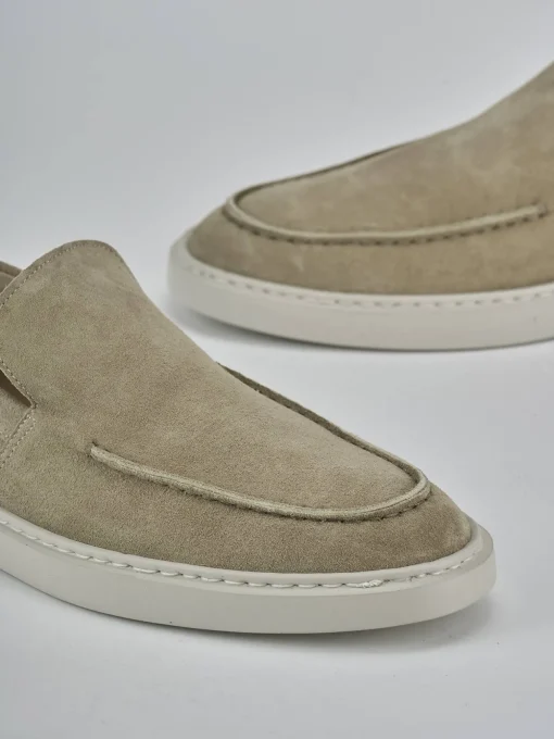 Mocassini camoscio beige