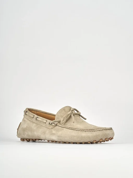 Mocassini camoscio beige