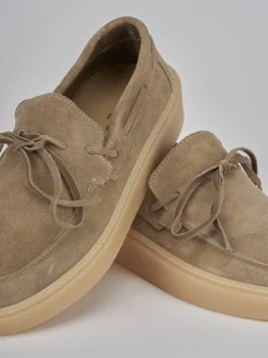Mocassini camoscio beige