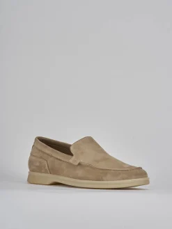Mocassini camoscio beige