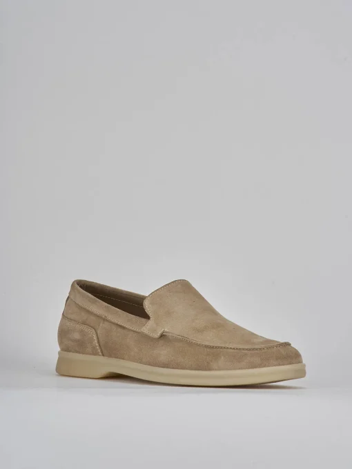 Mocassini camoscio beige