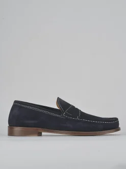 Mocassini camoscio blu