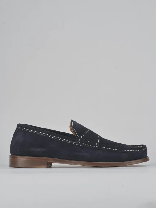 Mocassini camoscio blu