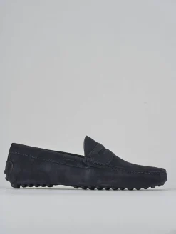 Mocassini camoscio blu