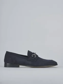 Mocassini camoscio blu
