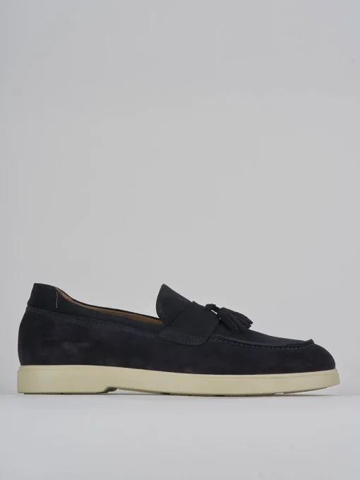 Mocassini camoscio blu