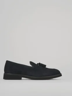 Mocassini camoscio blu