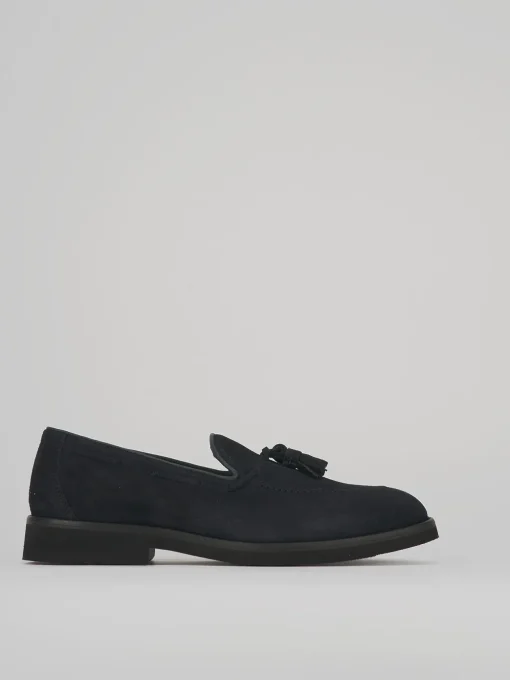 Mocassini camoscio blu