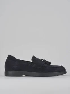 Mocassini camoscio blu
