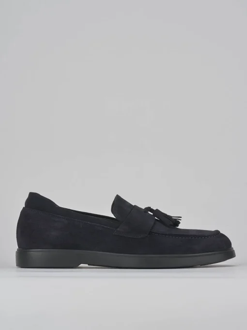 Mocassini camoscio blu
