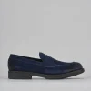 Mocassini camoscio blu