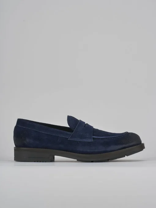 Mocassini camoscio blu