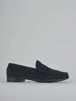Mocassini camoscio blu
