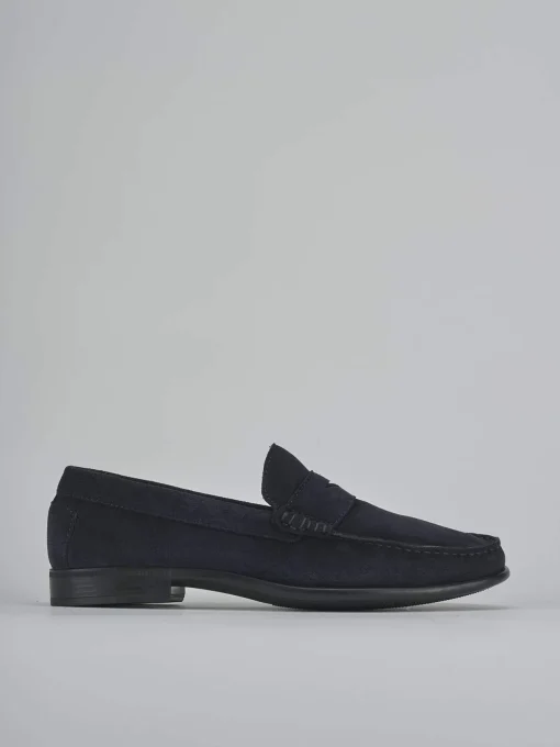 Mocassini camoscio blu