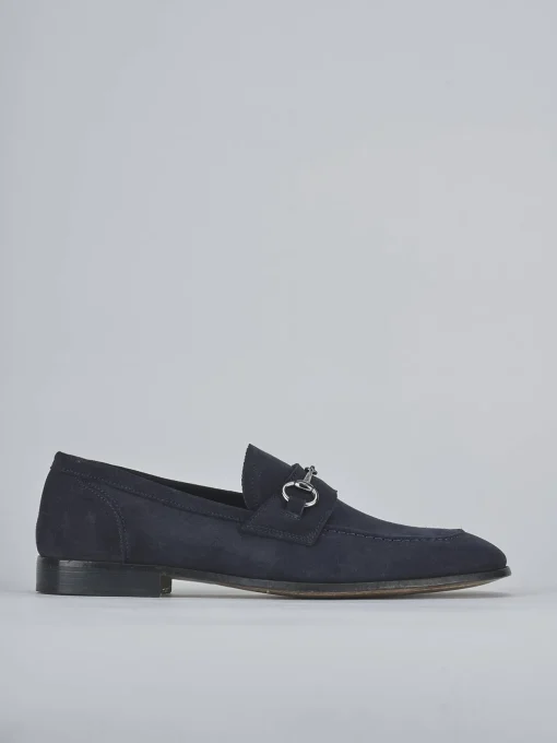 Mocassini camoscio blu