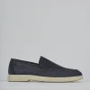 Mocassini camoscio blu