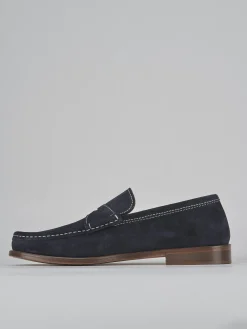 Mocassini camoscio blu