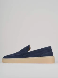 Mocassini camoscio blu