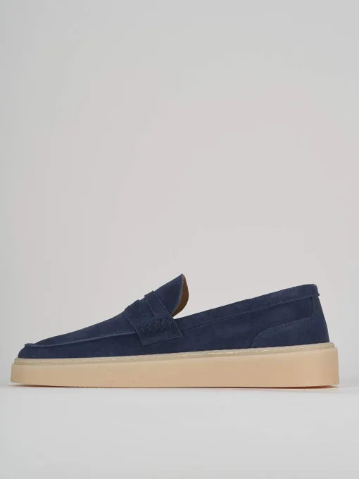 Mocassini camoscio blu