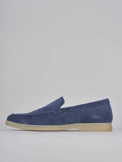 Mocassini camoscio blu